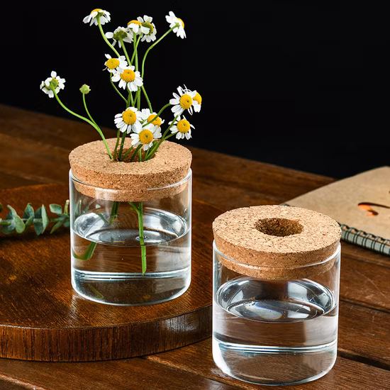 Украшение дома стеклянный подсвечник стеклянная ваза двойного назначения