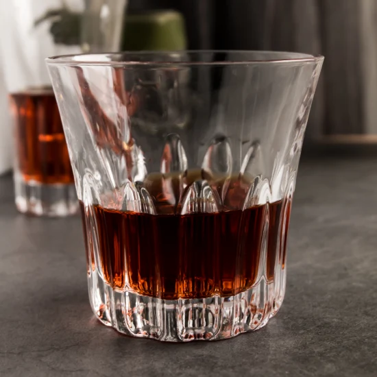 Оптовая продажа, 15 унций, старомодный стеклянный стакан с глубиной резкости, стакан для бара, стакан для виски Round Rock, стакан для виски, коктейля, ликера, вина, пива