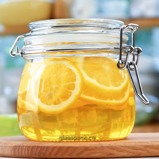 Оптовые герметичные стеклянные контейнеры для хранения продуктов питания с откидной крышкой